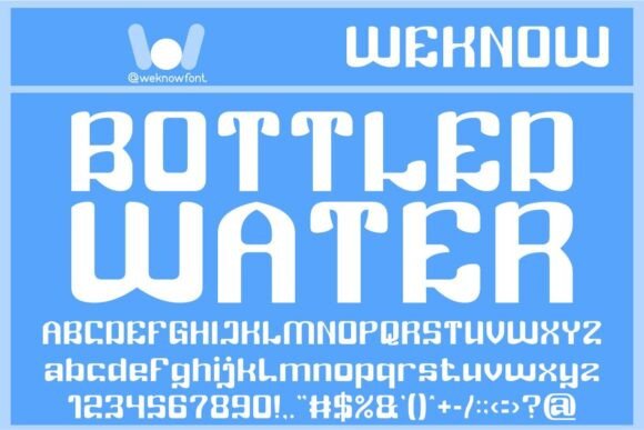 Dive into Visual Poetry with the Bottled Water Font