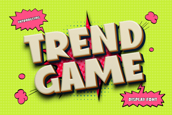 Trend Game: A Display Comic Font for Bold Narratives