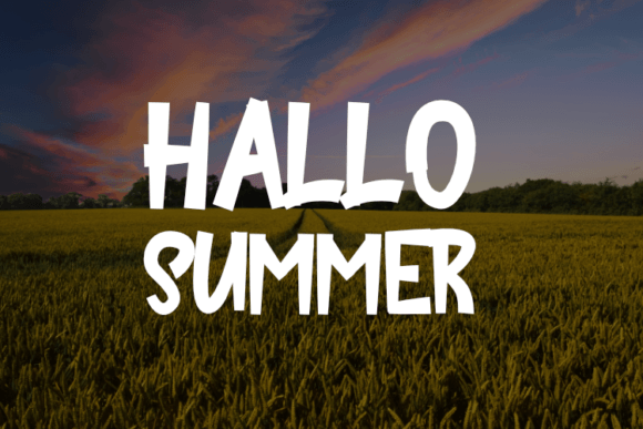 Unleash Your Designs with the Hallo Summer Typeface