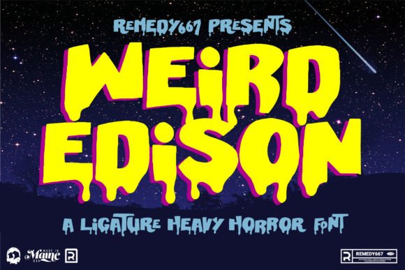 Weird Edison: A Horror Font with 90s Arcade Soul